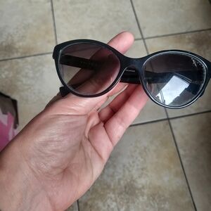 Ralph Lauren Matte Black Rounded Women's Sunglasses